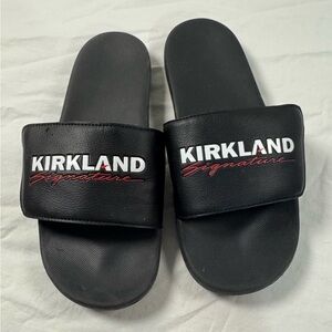 Kirkland Signature Black Slide Sandals Costco unisex women’s 8 men’s 6
